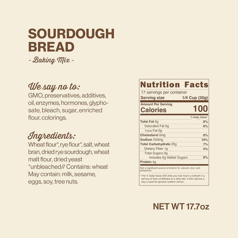 6 4 Millys Sourdough Bread Mix Just Add Water, No Starter Needed | Easy Artisan Homemade Bread with Clean Ingredients |
