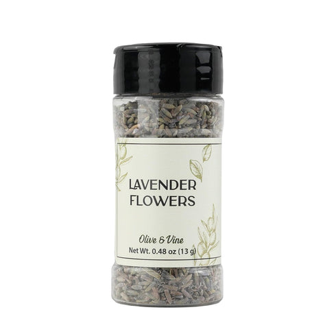 Olive & Vine Lavender Flowers, Floral Aroma, For Teas & Desserts, Rich