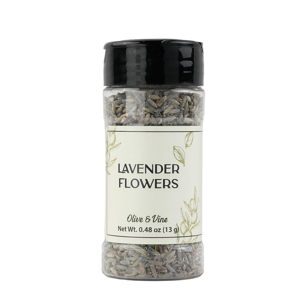 Olive & Vine Lavender Flowers, Floral Aroma, For Teas & Desserts, Rich