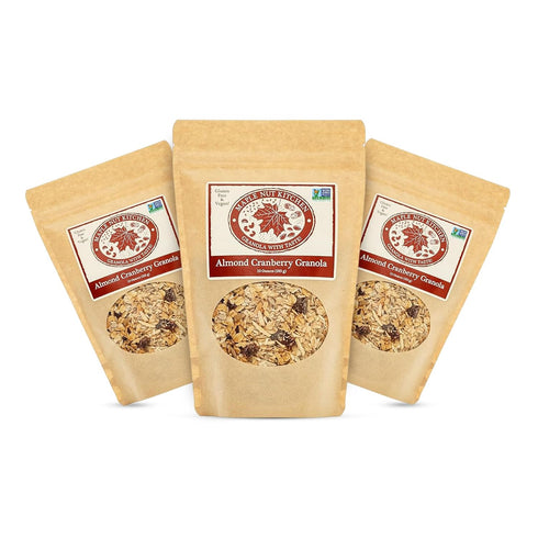 Maple Nut Kitchen Almond Cranberry Granola 3 Pack Crunchy, Delicious, Artisan Granola