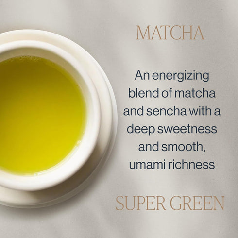 50 Count Rishi Tea Matcha Super Green Japanese Tea - Organic, Caffeinated Sachet Bags, Umami, Antioxidant Rich Sencha