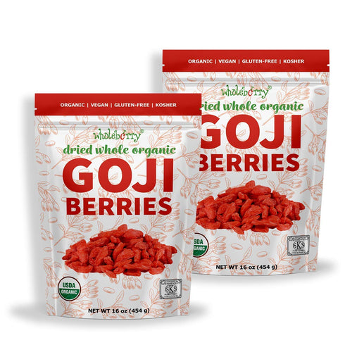 Wholeberry organic wolfberry gouqi Goji berries 32oz| Raw, Vegan, Gluten Free Super