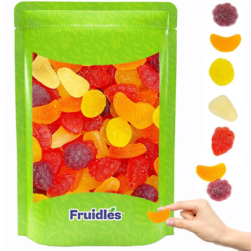 Fruidles Multicolor Jelly Fruit Gummy (No Artificial Flavor) Candy, Delicious Fruit Shaped