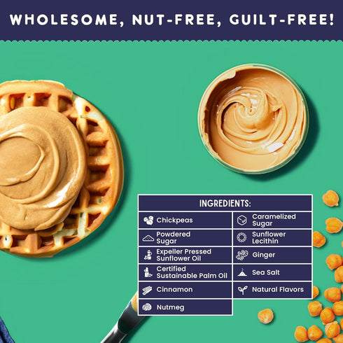Top-9 Finally Nut Free Cookie Butter - Speculoos Inspired Spread, Lower Sugar, Allergen Free, Plant-Based Chickpea