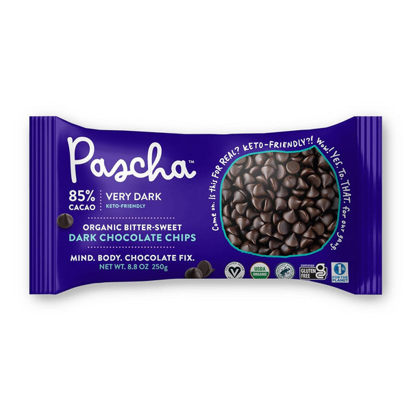 Pascha Chocolate Baking Chip - 85% Cocoa, 8.8 oz