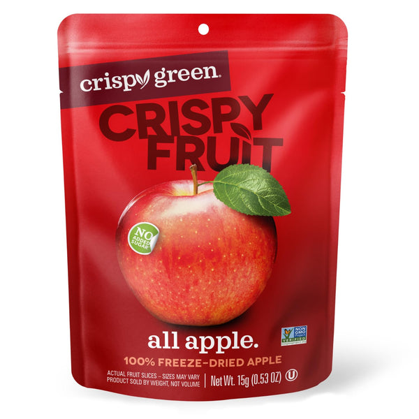 Crispy Green Freeze-Dried Apple Fruit Snacks, 0.53 Oz (Pack of 12), 100%