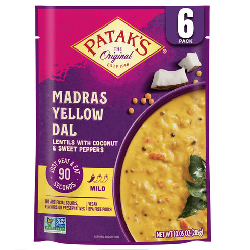 Pataks Madras Yellow Dal - Savory Yellow Lentils in Creamy Coconut Milk