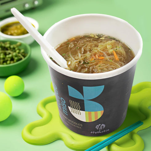 6 Packs Hethstia Konjac Noodles Instant Miso Soup Cup Shirataki Pasta Angel Hair with Low Carb Miso Broth, Ready to Eat