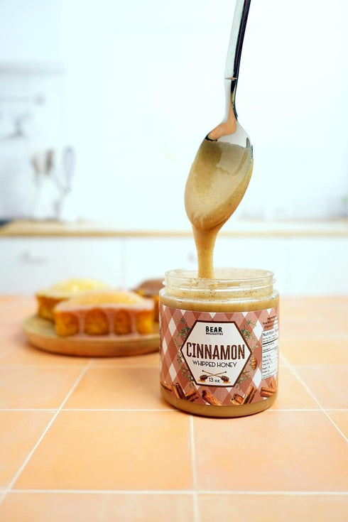 13 Bear Necessities Cinnamon Whipped Honey Pure Raw Michigan Creamed Honey Made with Organic Cinnamon Two-Ingredient