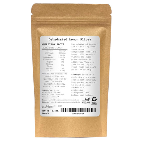 17+ 100% 1.41 oz 40 Dehydrated Lemon Slices Wheels | Slices | Natural | | Grams | Citrus Dried Lemons for Garnishing