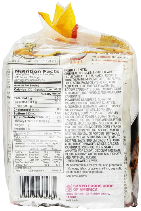 18 Sapporo Ichiban Chow Mein, Ounce