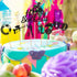 Jetec 37 Pieces Paintball Cake Toppers Birthday Party Supplies, Glitter Silhouette Handmade Decorations for Cupcake
