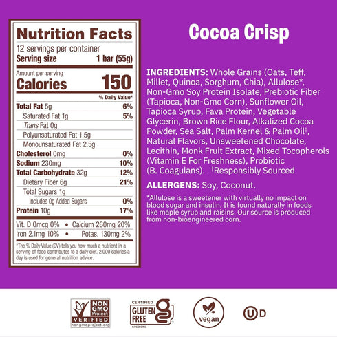 Pack Pack 10g 1g 6g 12 Count Munk Variety Probiotic Protein Bars | Plant Protein, Sugar, Fiber |Diabetic-Friendly Ideal
