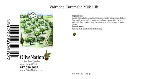 1 Valrhona Caramelia Milk Chocolate Feve from OliveNation - pound