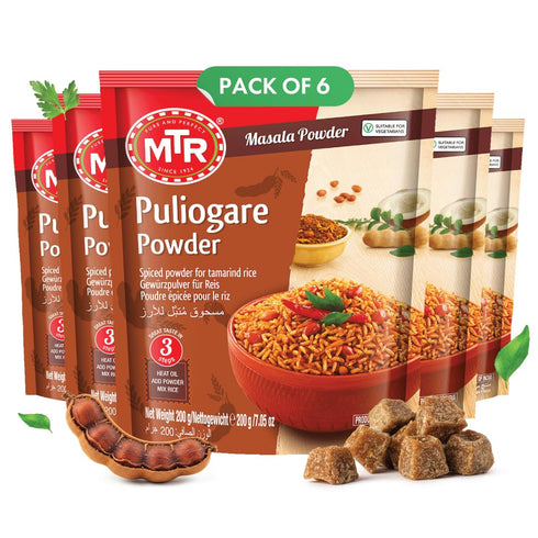 MTR Puliogare Powder Authentic Indian Spice Blend of Tamarind, Coconut, Red Chilli,