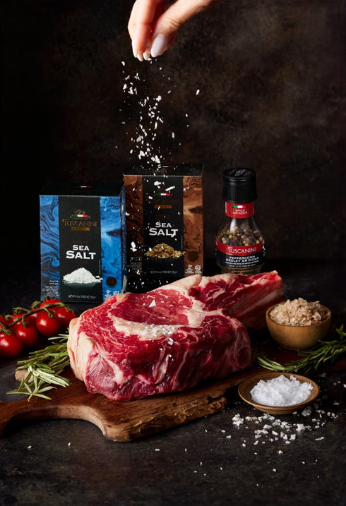 Tuscanini Italian Sea Salt Flakes, 4.4oz | Flaky Sea Salt for Baking & Cooking | Finishing Salt | Kosher Gourmet Salt