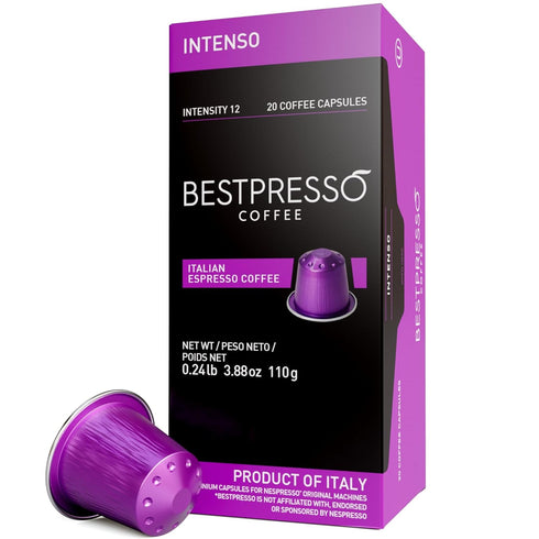 Bestpresso Coffee for Nespresso Original Machine 120 Aluminum pods Certified Genuine Espresso