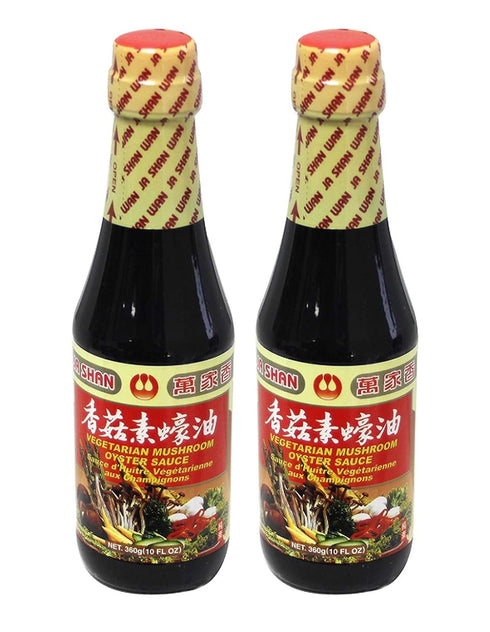 Wan Ja Shan Vegetarian Mushroom Oyster Sauce, 10oz, Pack of 2, 100% Naturally Brewed, Vegan, Non-GMO, No MSG