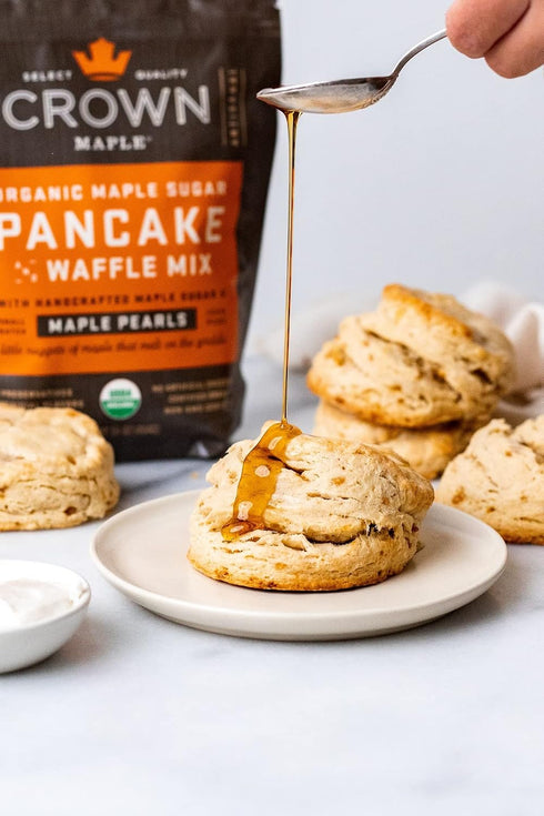 16 Oz (Pack 1) Crown Maple Certified Organic Pancake and Waffle Mix, Made with Handcrafted Sugar and Small-Batch