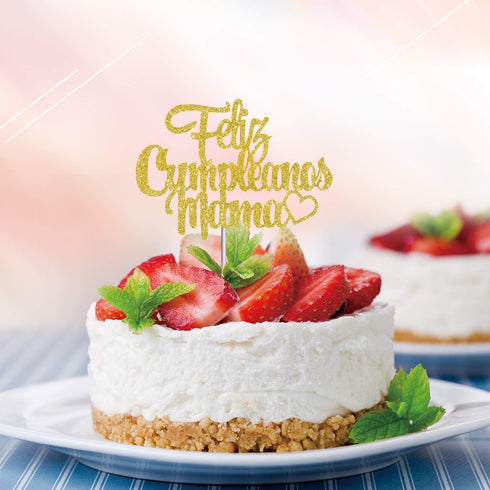 Feliz Cumpleanos Mama Cake Topper - Happy Mother's Day, Mom Birthday Party Supplies Decoration