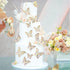 Ercadio 30 Pack 3D Butterfly Cake Toppers - Gold, Waterproof Mix Sizes, Cupcake Picks for Baby Shower, Party