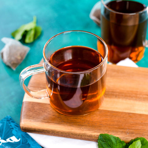 Teatulia Organic Mint Tea Bags - 50 Pyramid Sachet Teabags, Whole Leaf Mint Tea, Caffeine-Free