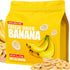 Egcina Freeze Dried Bananas 6oz Crispy Banana Chips, Lightly Sweetened Fruit Snack Resealable