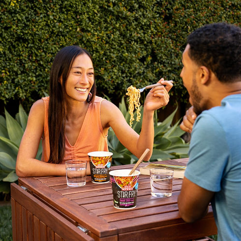 3 (Pack 6) Nissin Cup Noodles Stir Fry Noodles in Sauce, Teriyaki Chicken, Ounce