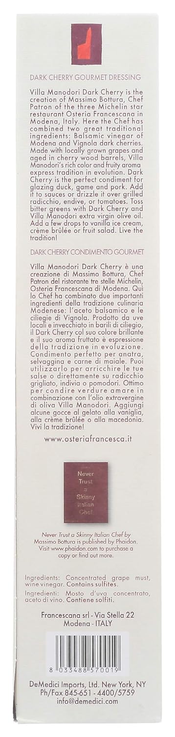 Villa Manodori 8.8-Ounce Dark Cherry Balsamic