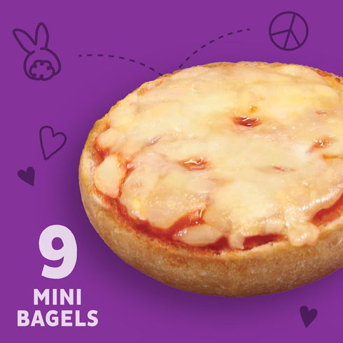 Frozen 9 6.65 oz Annie's Mini Pizza Bagels, Three Cheese, Snacks, Ct