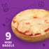 Frozen 9 6.65 oz Annie's Mini Pizza Bagels, Three Cheese, Snacks, Ct