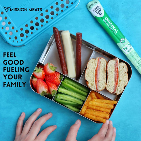 0.75oz (12ct) Mission Meats Organic Beef Sticks Grass Fed & Pasture-Raised, Zero Sugar, Non-GMO, Healthy Organic