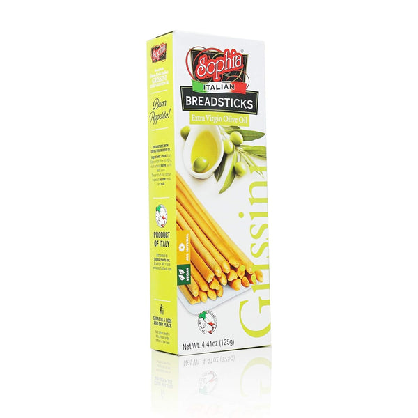 Sophia Bread Sticks "Grissini" - Extra Virgin Olive Oil 4.4oz (12-pack)