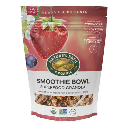 Nature's Path Organic Superfood Smoothie Bowl Granola, 9.5 oz (Pack of 6),