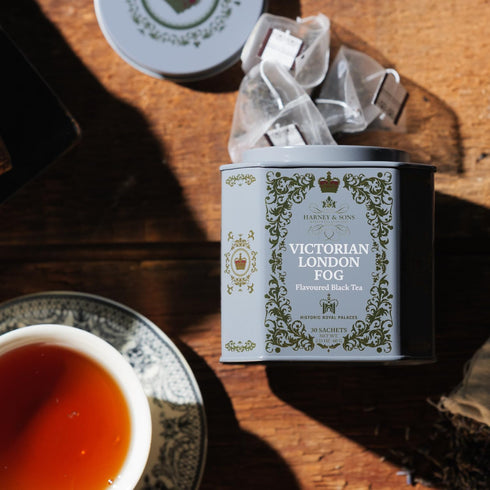 30 Harney & Sons Victorian London Fog Tea, Black and Oolong Tea with Citrus, Vanilla and Lavender | Sachets, Historic