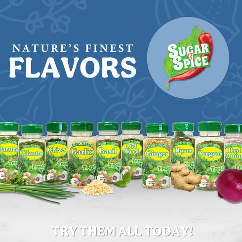 Sugar 'N Spice Premium Freeze-Dried Herbs & Spices - Strong Aroma and Fresh Flavor (Garlic, 1 Ounce)