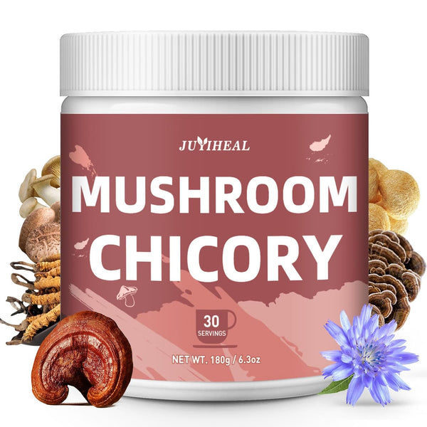 JUYIHEAL Mushroom Chicory, Mushroom Chicory Coffee 6 Mushrooms with Chicory Root for