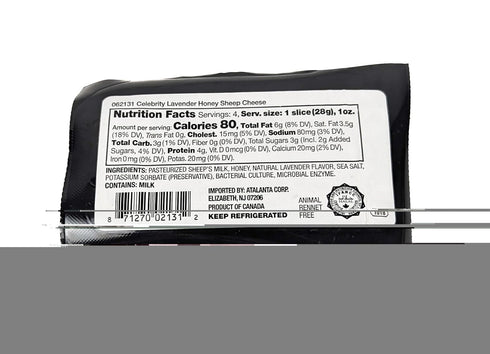 Generic 4 oz (Pack 4) Sheep Milk Cheese with Lavender & Honey