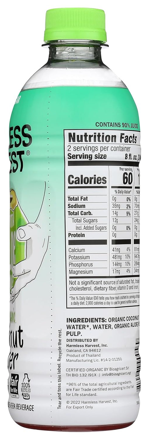Harmless 16 Harvest Coconut Water with Aloe, FZ