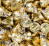 Buha Sweets 1lb Gold Foil Almond Milk Chocolate Kisses- St. Patricks Day Individually Wrapped Almond-Filled Chocolates