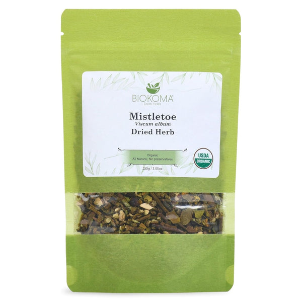 Biokoma Organic Mistletoe Dried Herb 100g 3.55oz Cut & Sifted Viscum Album