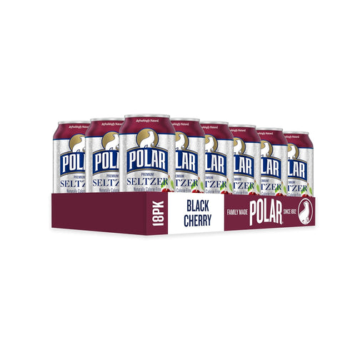 12 oz 18 pack Polar Seltzer Water Black Cherry, fl cans