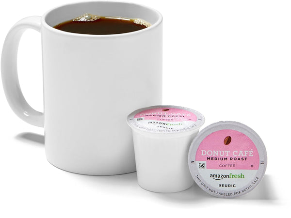 Amazon Fresh AmazonFresh Donut Cafe 80 Ct. K-Cups, Medium Roast, Keurig K-Cup Brewer Compatible