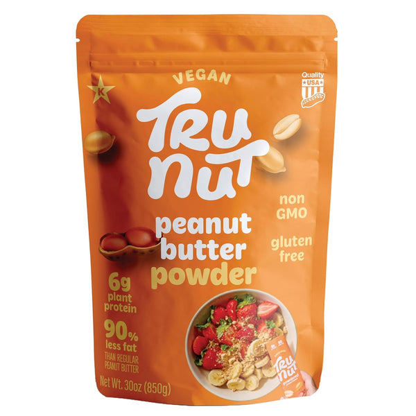 Tru-Nut Peanut Butter Powder - 6g of Protein, 90% Less Fat, Ideal