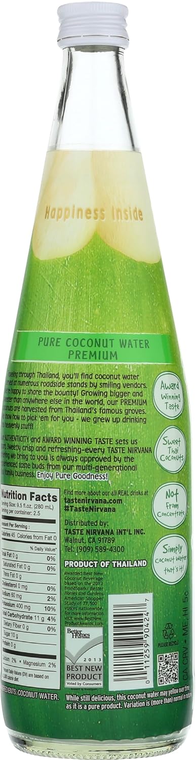 23.6 oz Taste Nirvana, Real Coconut water, fl