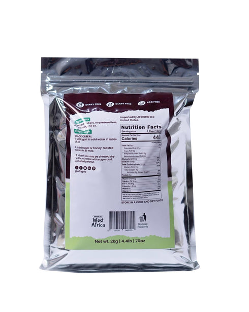 2kg| 4.4lb| 70oz Garri Ijebu Dry & Crunchy by Afrigrid - Cassava Flour