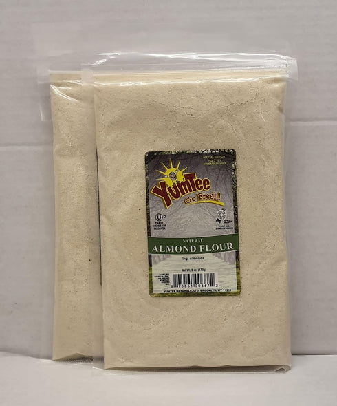 6 oz. (2 Pack), Packed Premium Almond Flour Gluten free, All Natural, Fresh in Resealable Bags, Kosher for Passover, OU