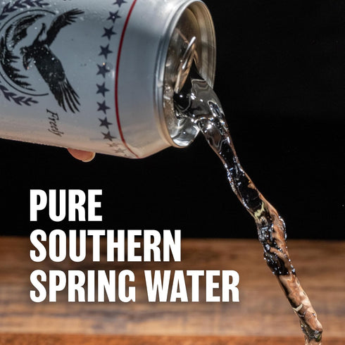 12-Pack (19.2oz Tallboy Free Bird, Southern Spring Water, Cans) Crisp & Clean Blue Ridge Mountain Water, Naturally