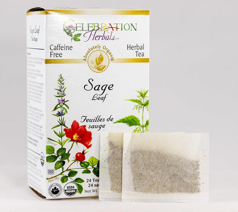CELEBRATION HERBALS Sage Leaf Organic, 24 Bag, 0.02 Pound