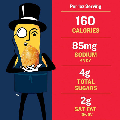 16oz PLANTERS Honey Roasted Peanuts, Dry Roasted Peanuts, Party Snack, Plant-Based Protein, After School Snack, Sweet